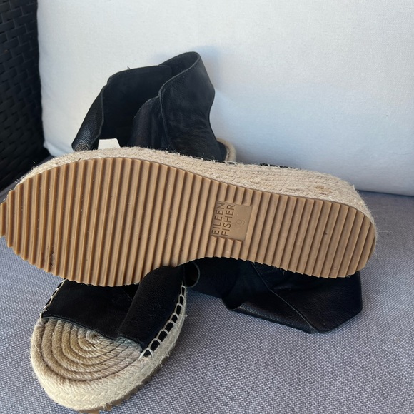 Eileen Fisher Black Espadrilles - Picture 7 of 10